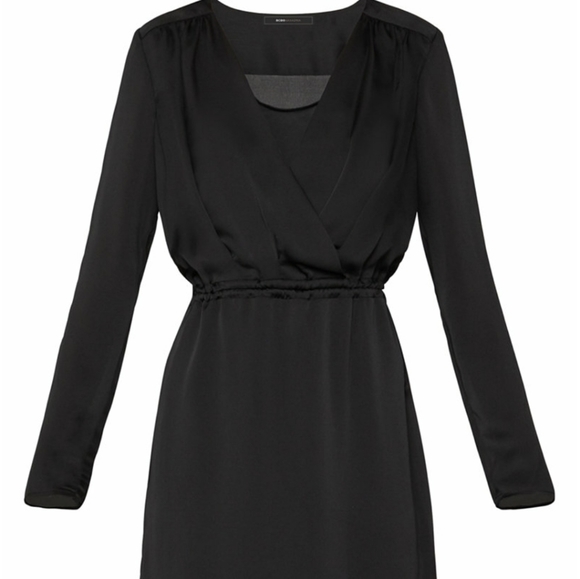 BCBGMAXAZRIA Satin Surplice Dress - Picture 4 of 4